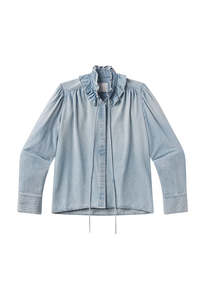 Calista Frill Collar Shirt - Skylar