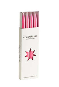 Maison Balzac: Chandelles 4 Tapered Candles - Very Pink