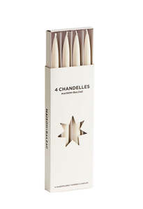 Maison Balzac: Chandelles 4 Tapered Candles - Chalk
