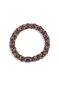 KKNEKKI Brown-coffee Glitter Stripe Hair Ties