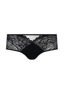 Floral Touch Covering Shorty - Black
