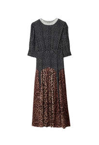 Rixo: Meg Dress - Leopard Polka Dot