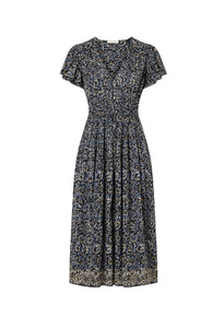 Lyria Cotton Dress - Midnight Bloom