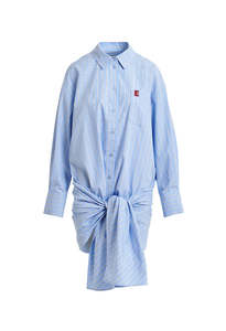 Jape Shirt Dress - Light Blue/White