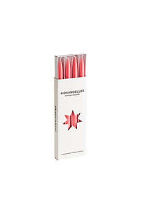 Maison Balzac: Chandelles 4 Tapered Candles - Raspberry