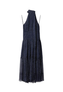Rixo: Abi Dress - Mini Navy Polka Dot