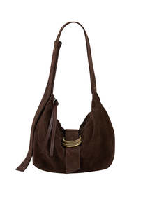 Ba Sh: Sac Suede Youyou Hobo - Choco