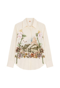 Clothing: Toile De Rio Long Sleeve Shirt - Off-White