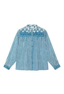 Clothing: Maria Shirt Mediterranean Stripes - Blue Ink