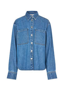 Second Female: Irvina Denim Shirt - Blue Denim