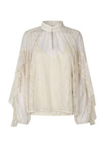 Second Female: Sybell Lace Blouse - Soft Beige