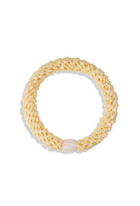 KKNEKKI Light Yellow Glitter Hair Ties