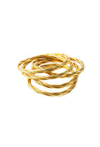 Jewellery: Buddhist Bracelet Twist - Light Gold