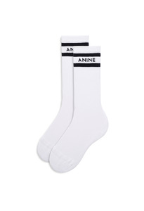 Sully Sporty Socks - White and Black Stripe