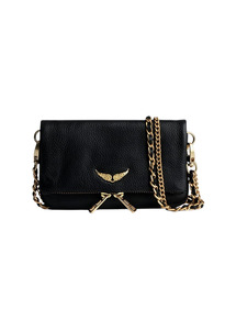 Zadig Et Voltaire: Rock Nano Clutch - Noir/Gold