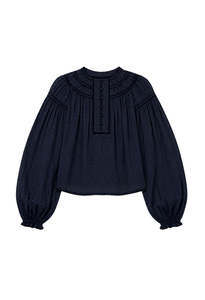 Klara LS Cotton Blouse - Nightfall