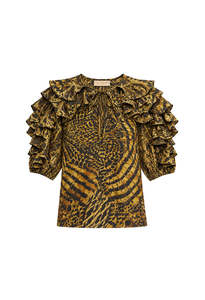 Josephine SS Silk Top - Wren
