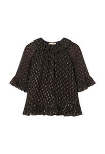 Minna SS Silk Blouse - Noir