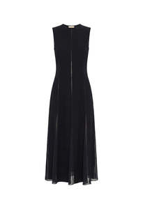 Laure Sleeveless Midi Dress - Noir