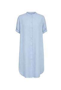 Arleth SS Linen Dress - Blue