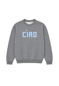 Oversized Sweatshirt Block Ciao - Grey Mélange