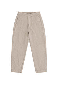 Linen Elast Back Slim Iconic Pant - Sand