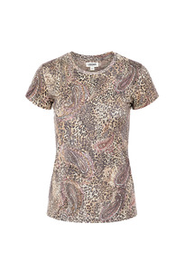 Back In Stock: Ressi Fitted Tee - Valencia Leopard Tan