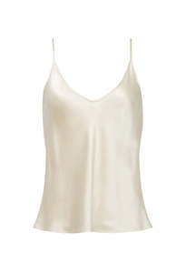 Back In Stock: Lexi Silk Camisole - Pearl