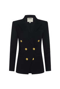 Back In Stock: Kyomi Double-Breasted Blazer - Black