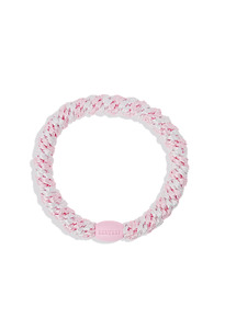 KKNEKKI Light Pink-white Stripe Hair Ties