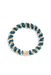 KKNEKKI Petrol-beige Glitter Stripe Hair Ties