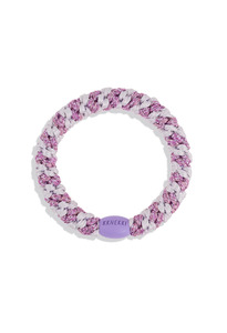 KKNEKKI Lavender Pink Glitter Stripe Hair Ties