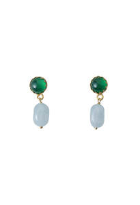 Jewellery: Sugardrops - Green W/Light Blue