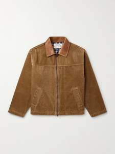 Frontpage: Wiri Leather-Trimmed Cotton-Corduroy Jacket