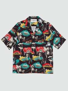Frontpage: Te Ika A Māui Camp Collar Printed Lyocell-Twill Shirt