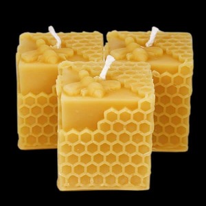 All Honey: 3 x Beeswax Cube Comb Candles
