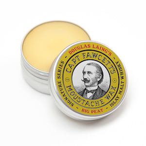 Moustache Wax Many Varieties: Captain Fawcett's Douglas Laing Big Peat Moustache Wax