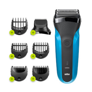 Beard And Moustache Grooming: Braun 310BT – Rechargeable Electric Shaver & Beard Trimmer