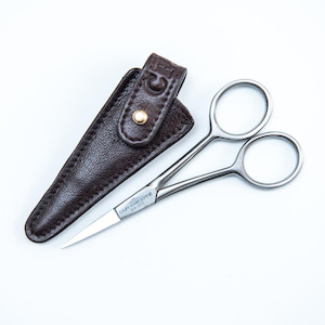 Captain Fawcett's Men's Grooming Scissors with Leather Pouch