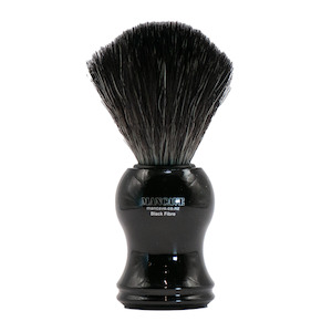 Synthetic Shaving Brushes: ManCave 21 BL Black Fibre Sythetic Shaving Brush - Black