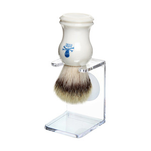 Synthetic Shaving Brushes: Bluebeards Revenge Drip Stand and Vanguard Brush Kit