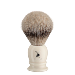 Badger Hair Shaving Brushes: Muhle 93K257 Ivory Resin Silvertip Shaving Brush