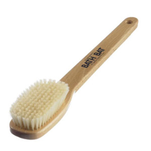 Body Skin Care: KENT Beechwood Pure White Bristle Bath Bat with Fixed Head