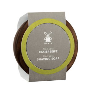 MUHLE RN 3 AV Aloe Vera Shaving Soap in Wooden Bowl