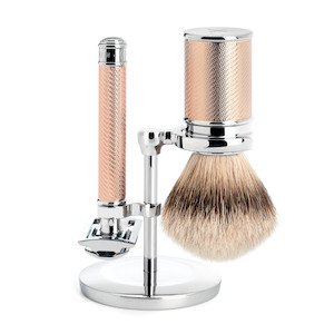 Valentines Gifts For Men: Muhle S091M89RG Rose Gold Safety Razor Shaving Set