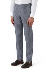 Trousers Tailored Dress: DOM Trou Navy Box Check