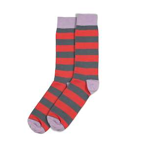 Christmas Gift Guide Party Wear: Block Stripe Cherry Cotton Socks