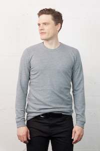 Our Knitwear: Akin Crew Silver Boiled Wool