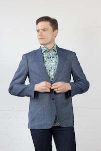 Travel Ready: JB Twill Denim Stretch Blazer