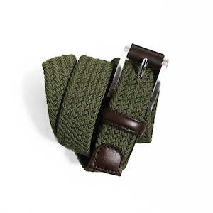 Travel Ready: Plaited Belt Khaki Stretch